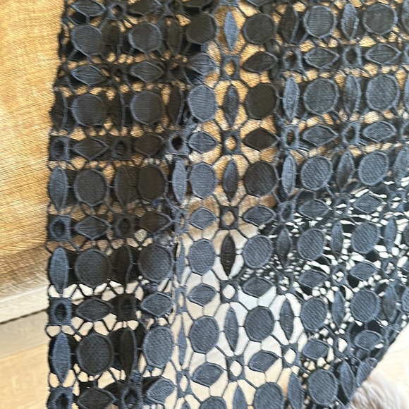 Black Nicolas brand long dress illusion with crochet - Picture 11 of 14